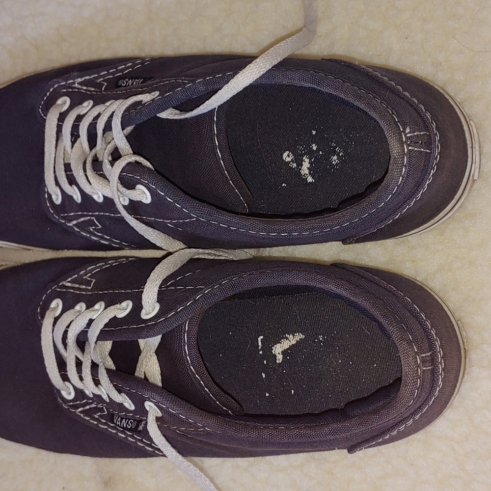 Vans Womens Gray Canvas Low Top Oxford Style Shoes,  Size 6 - Picture 9 of 12